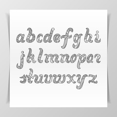 Hand-drawn vintage Lettering Alphabet