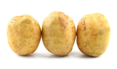 young potatoes isolated on white