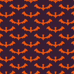 Happy Halloween Background. Seamless pattern. Vector illustration. Collection of seamless patterns in the traditional holiday colors.