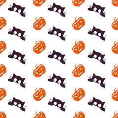 Happy Halloween Background. Seamless pattern. Vector