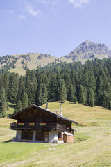 Fototapeta na wymiar Baita sulle Dolomiti
