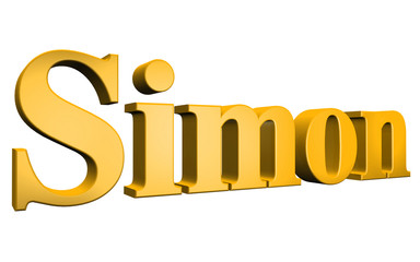 3D Simon text on white background © kurtcan