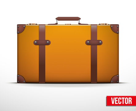 Classic vintage luggage suitcase for travel