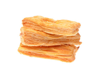 Pineapple pie isolated on white background