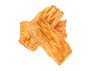 Pineapple pie isolated on white background