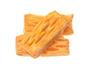 Pineapple pie isolated on white background