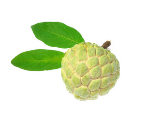 Obraz premium Fresh custard apple isolated on white background