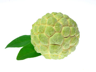 Fresh custard apple isolated on white background