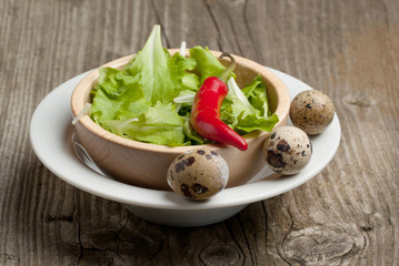 Bowl of green salad