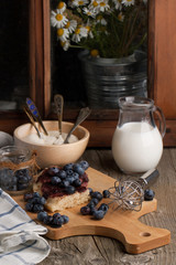 Cake with blueberries