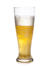 Glass of beer isolated on  white background