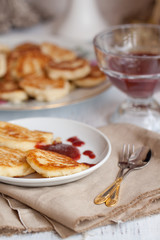 Breakfast with pancakes