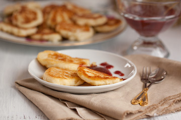 Breakfast with pancakes
