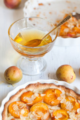 Breakfast with apricot tarte