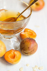 Fresh apricots with honey