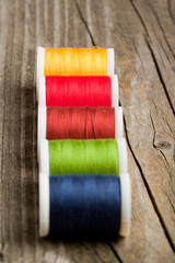 Spools of colorful threads