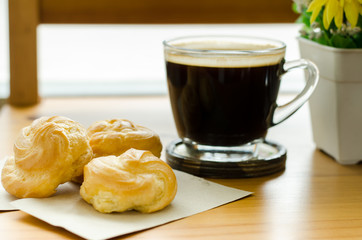 Coffee and choux, breakfast