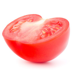 Tomato vegetable slice isolated on white background cutout