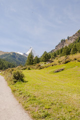 Zermatt, Dorf, Alpen, Schweizer Berge, Walliser Dorf, Wallis, Wanderferien, Furi, Zmutt, Bergbauer, Sommer, Schweiz,