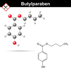 Butylparaben molecule
