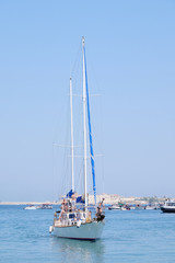 Fototapeta premium The image of sailer in the sea