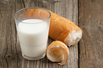 Breakfast with fresh bread