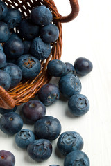 Basket of fresh blueberries