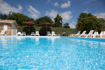 Beautiful swimming pool with nobody