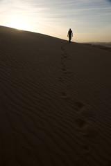 Walking in a desert dunes, Abu Dhabi Desert