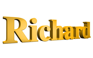 3D Richard text on white background