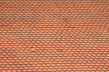 Red tiles roof background