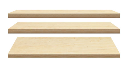 Wooden shelves