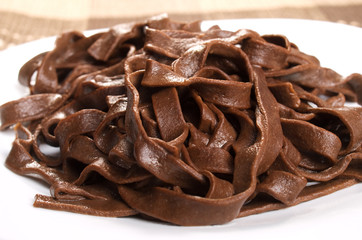 Chocolate tagliatelle