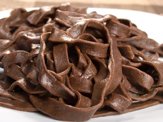 Chocolate tagliatelle