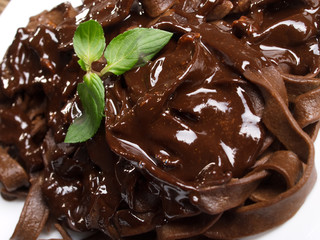 Chocolate tagliatelle