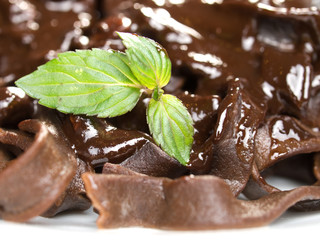 Chocolate tagliatelle