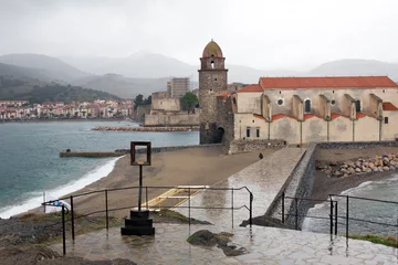 Handdoek met foto Stad aan het water Collioure  © Yevgenia Gorbulsky