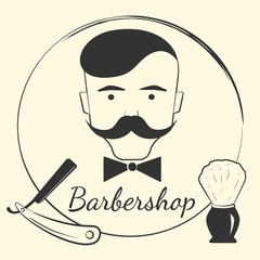 Barber with barber tools