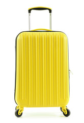 Travel suitcase isolated on white background