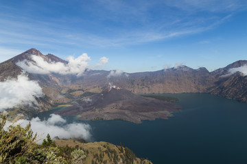 Mount Rinjani crater lake