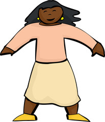 Obraz premium Happy Isolated Woman