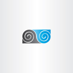 black blue infinity spiral symbol