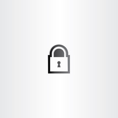 black lock icon vector sign