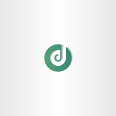 dark green letter d logotype icon element