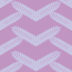 Calm purple background seamless pattern with acacia elements