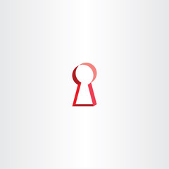 red key lock hole icon