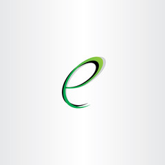 small letter e green black logo