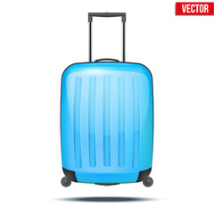 Classic plastic luggage suitcase for air or road travel
