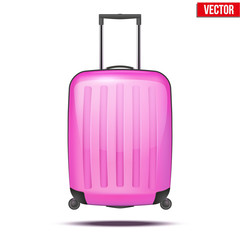 Classic plastic luggage suitcase for air or road travel