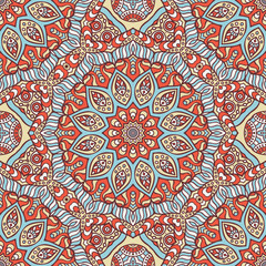 Ethnic floral seamless pattern